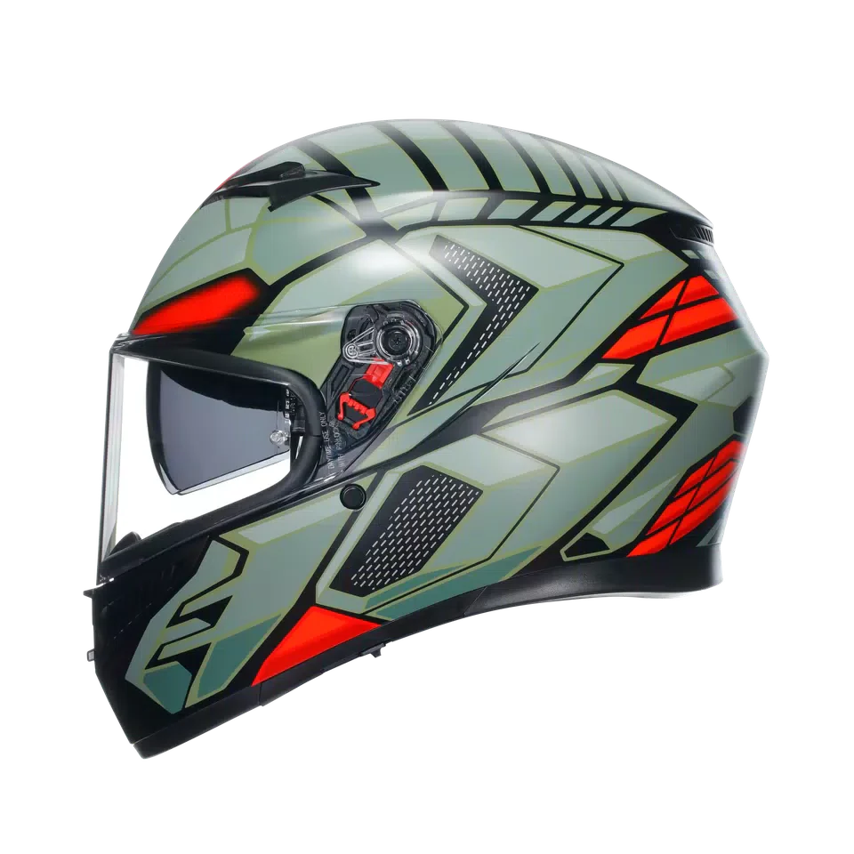 AGV K3 Decept Matt Black/Green/Red Helmet - AGV | SuperBike Store India