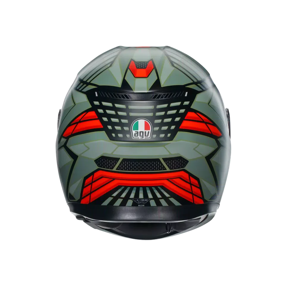 AGV K3 Decept Matt Black/Green/Red Helmet - AGV | SuperBike Store India