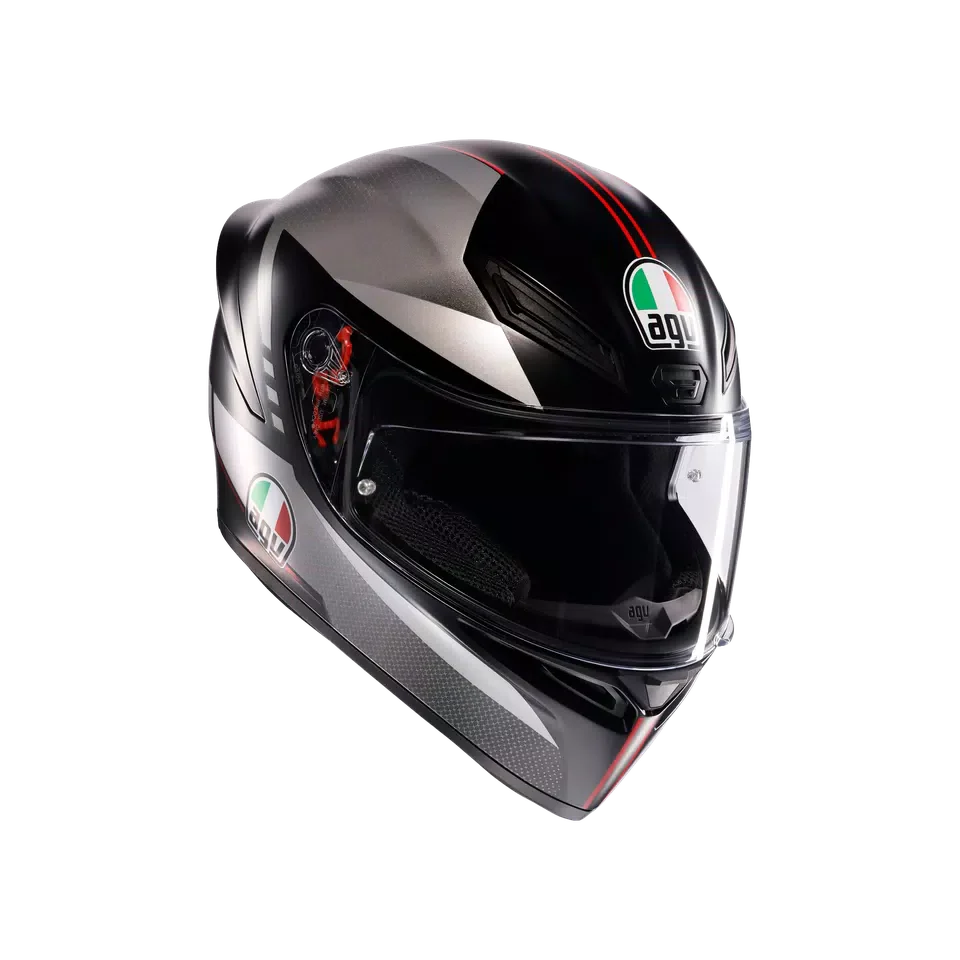 AGV K1 S Lap Matt Black/Grey/Red Helmet - AGV | SuperBike Store India