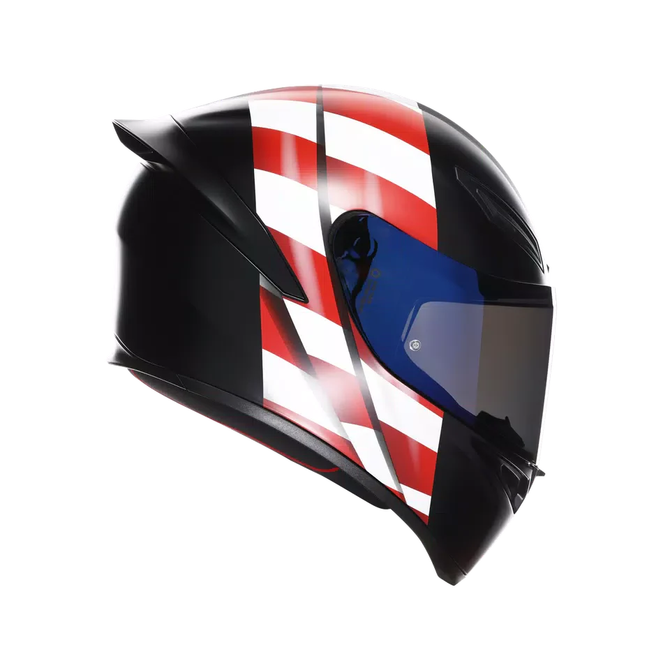 AGV K1 S US Flag Matt Black/Red/Blue Helmet - AGV | SuperBike Store India