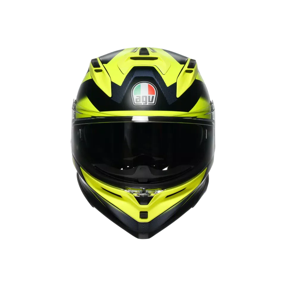 AGV K7 MPLK Glimpse Matt Black/Yellow Fluo Helmet - AGV | SuperBike Store India