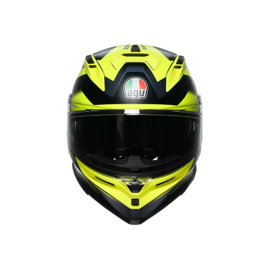 AGV K7 MPLK Glimpse Matt Black/Yellow Fluo Helmet - AGV | SuperBike Store India