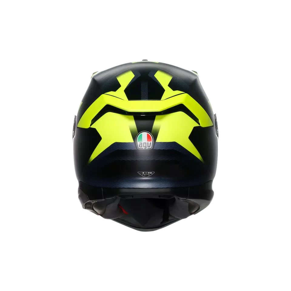 AGV K7 MPLK Glimpse Matt Black/Yellow Fluo Helmet - AGV | SuperBike Store India