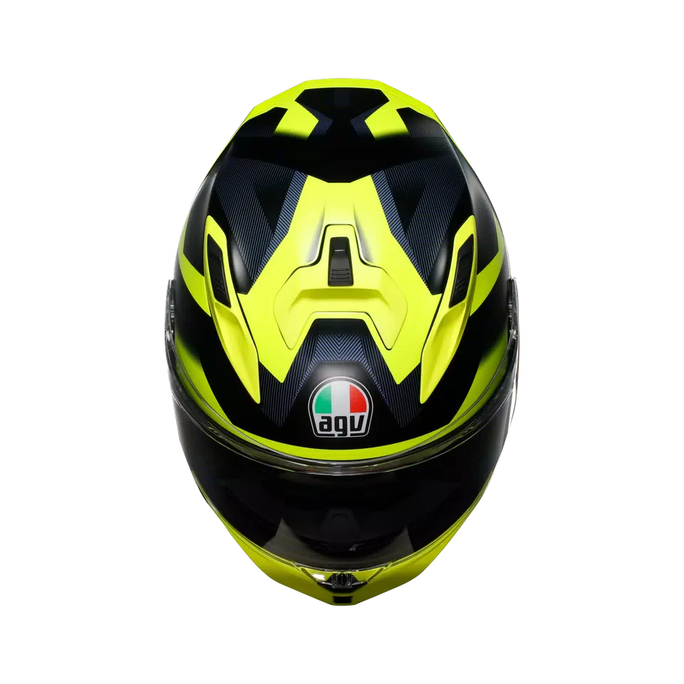 AGV K7 MPLK Glimpse Matt Black/Yellow Fluo Helmet - AGV | SuperBike Store India